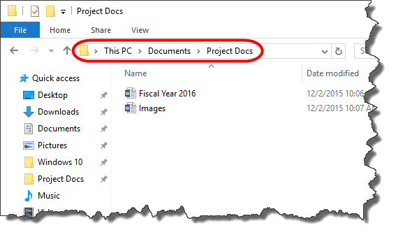 Working with the File Explorer in Windows 10