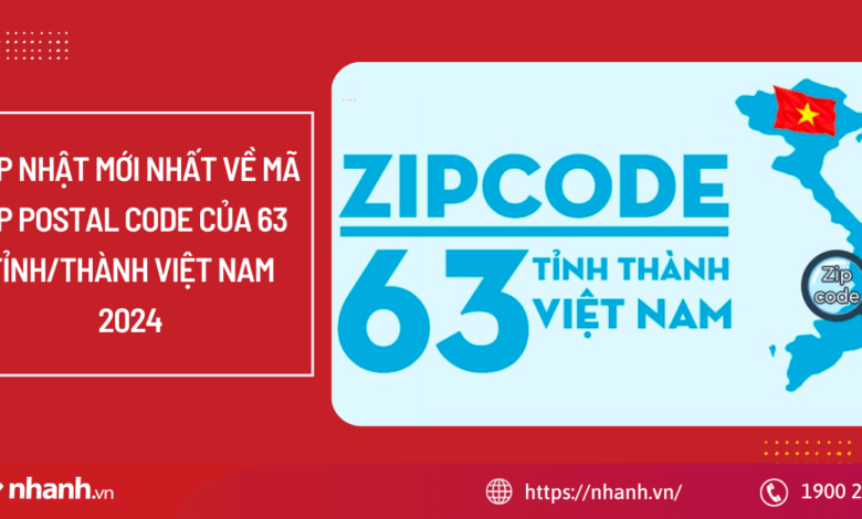 Cập nhật mới nhất về mã Zip Postal Code của 63 Tỉnh/Thành Việt Nam 2024