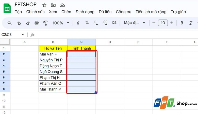 Hướng dẫn tạo lựa chọn trong Google Sheets nhanh chóng và chi tiết nhất