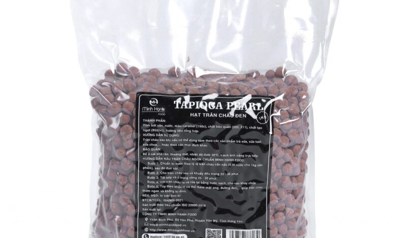 HẠT TRÂN CHÂU ĐEN (TAPIOCA PEARL) 1KG