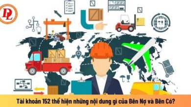 Tài khoản 152 thể hiện những nội dung gì của Bên Nợ và Bên Có?