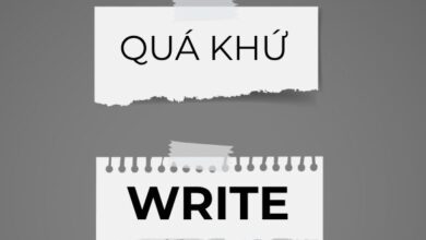 Quá khứ của write và các cụm động từ phổ biến